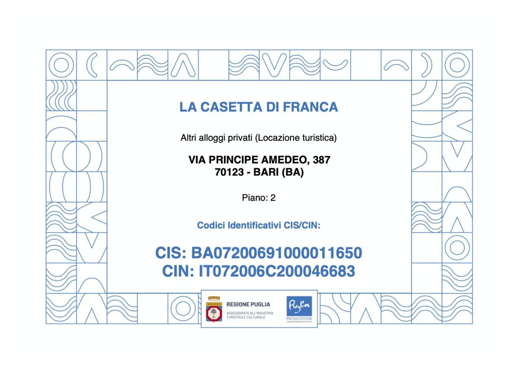 La Casetta Di Franca Appartement Bari